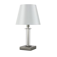 Настольная лампа Crystal Lux NICOLAS LG1 NICKEL/WHITE NICOLAS