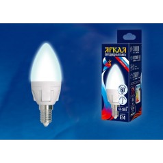 Лампочка светодиодная  LED-C37 7W/NW/E14/FR PLP01WH картон