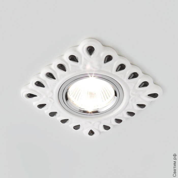 Светильник встраиваемый в потолок квадратный D5550 W/BK Design